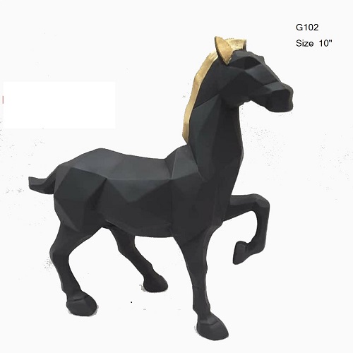 Black Horse Decorative Showpiece - Unique Showpiece Online | Nestasia