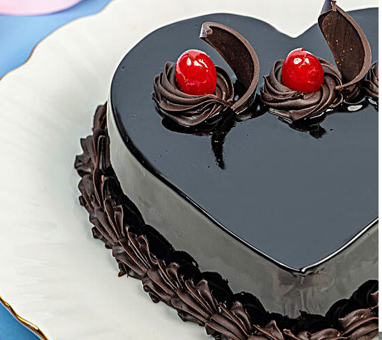 Truffle Chocolate Heart Cake | Cakes