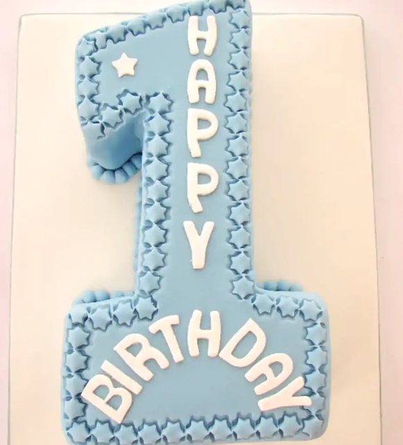 Blue Number Cake | cake